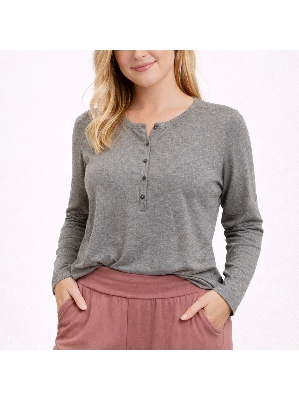 2/40$ NWT Old Navy grey shirt jersey long sleeves tee size XXL Henley button